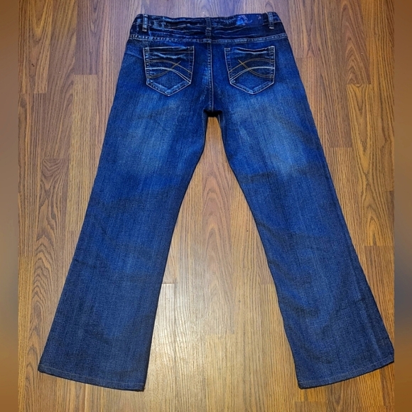 Mens colours of the world Jeans size 32x27 dark wash wide boot - Picture 7 of 8